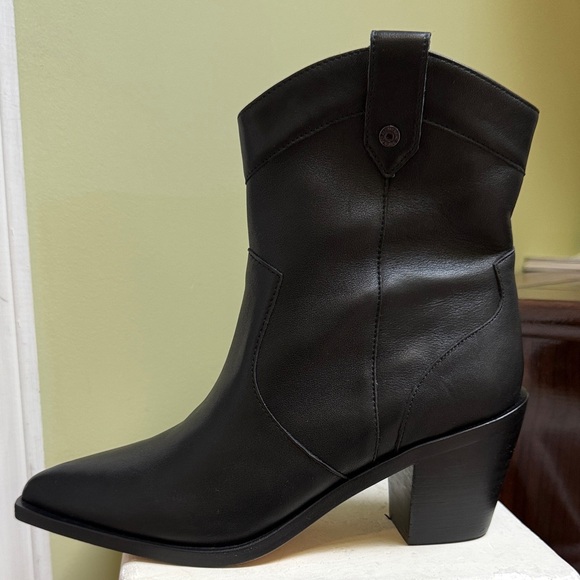 7 For All Mankind Women's Black Cowboy Western Boot - Picture 1 of 8